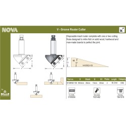 Cnc "v" Groove  150 Degrees Dimar N105R20-150