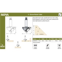 Cnc "v" Groove  90 Degrees Dimar N105R20-90