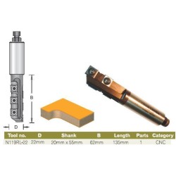 Cnc Up/down Shear D=22mm, B=62mm Dimar N119RL-22