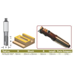 Cnc Straight, Plunge 16mmx50mm Dimar N7BL20-16S