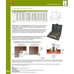 Wp 10 Pc Template Rings, Solid Brass Dimar WP-T-RINGS