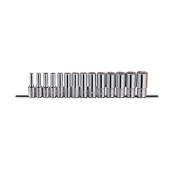 14 Piece 3/8" Dr. 12 Pt. SAE Deep Hand Socket Set