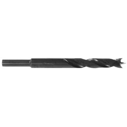 1/2" Diameter Lipped HSS Brad Point Drill Bit Regular Length 3/8" Reduced Shank