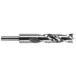 1/2" Diameter Lipped HSS Brad Point Drill Bit 4" Length 1/4" Reduced Shank