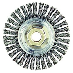 Wire Wheel 4-7/8" Diameter with 5/8-11 Arbour Hole .023 Gauge Stringer Bead Knotted