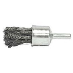 Wire End Brushes 1/2" Diameter 1/4" Shank .014 Gauge Knotted