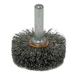 Wire Wheel 1-1/2" Diameter 1/4" Shank .0118 Gauge Crimped