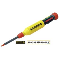 Steel Hex Multi Bit 15 in 1 Authentic Double-End PL Robertson Screwdriver