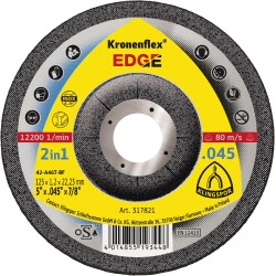 Cut Off Type 27 (Depressed Center) 5 x .045 The Edge for Steel & Stainless Steel Klingspor