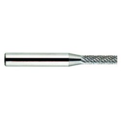 Carbide Burr SA-11 Cylinder Shape No End Cut 1/8" Diameter 1/2" Long 1/4" Shank Double Cut Made In U.S.A.