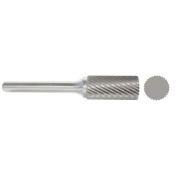 Carbide Burr SA-1 Cylinder Shape No End Cut 1/4" Diameter 5/8" Long 1/4" Shank Single Cut Made In U.S.A.