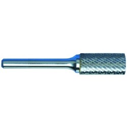 Carbide Burr SA-15 Cylinder Shape No End Cut 3/4" Diameter 1/2" Long 1/4" Shank Double Cut Made In U.S.A.