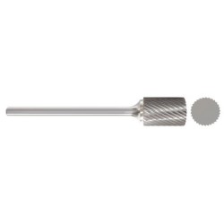 Carbide Burr SA-1L6 Cylinder Shape No End Cut 1/4" Diameter 1/2" Long 1/4" Shank Double Cut 6" Long Shank Made In U.S.A.
