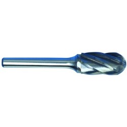 Carbide Burr for Aluminum SC-1NF Cylinder Shape Radius End 1/4" Diameter 3/4" Long 1/4" Shank Made In U.S.A.