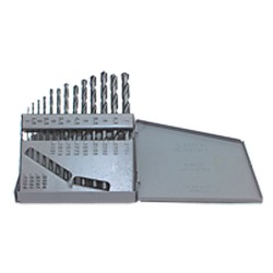 Drill Set 13 Piece 1mm to 7mm by 0.5mm Jobber Length High Speed Steel Black Oxide Made In U.S.A.