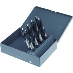 Drill Set 8 Piece List 9/16 to 1" by 16ths Silver & Deming High Speed Steel Black & Silver Made In U.S.A.