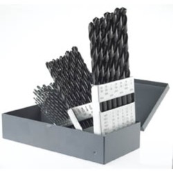 Drill Set 29 Piece 1/16 to 1/2 by 64ths Taper Length High Speed Steel Black Oxide Made In U.S.A.