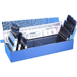 Drill Set 115 Piece 1/16 to 1/2 by 64ths, A to Z and #1 to #60 Jobber Length High Speed Steel Bright Made In U.S.A.