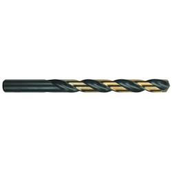 #12 Jobber Length Heavy Duty High Speed Steel Black & Gold USA