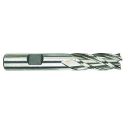 1-1/4 6 Flute 1-1/4 Shank Single End Non-Center Cutting High Speed Steel Regular Length Bright Made In U.S.A.
