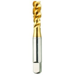 #10-24 Semi-Bottoming H7 Spiral Flute 3 Flutes High Speed Steel TiN Made In U.S.A.