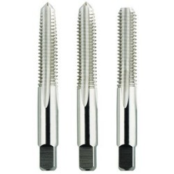 1/4-28 Hand Tap Set H3 4 Flutes High Speed Steel Bright Made In U.S.A.