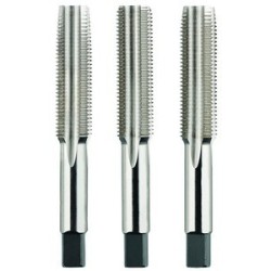 1/2-20 Hand Tap Set H3 4 Flutes High Speed Steel Bright Made In U.S.A.