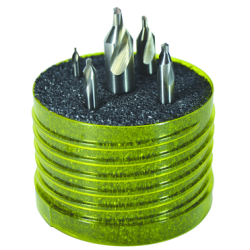 #1 to #5 Combined Drill & Countersink 5 pieces 60° Bright HSS
