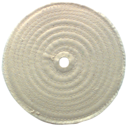 6 x 1/4'' 1/2" Bore (20 Ply) - Cotton Sewed Type Buffing Wheel