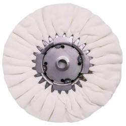Airway Buffing Wheel - 16 Ply - White Soft Flannel - 9" X 3" X 5/8"