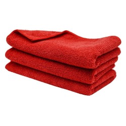 Premium Red Microfiber Towels - 5 Pack