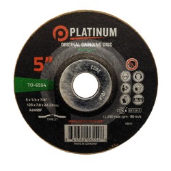 Original Grinding Disc - Type 27 - Aluminum - A24NBF - 5" x 1/4" x 7/8" - 12,250 rpm