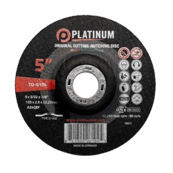 Original Cutting-Notching Disc - Type 27 - Steel/SS - A24QBF - 4" x 1/8" x 5/8" - 15,300 rpm
