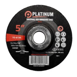 Original H/D Grinding Disc - Type 27 - Steel - A30SBF - 5" x 1/4" x 7/8" - 12,250 rpm