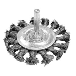 Original Mounted Twist Knot Wire Brush - Mild-Steel - 2-3/4" x 1/4" Shank - 20,000 rpm - Clamshell Pkg