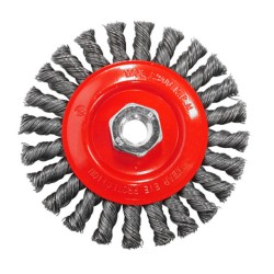 Original Twist Knot Wire Wheel - Mild-Steel - 4" x 5/8"-11 - 20,000 rpm - Clamshell Pkg