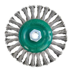 Original Twist Knot Wire Wheel - Stainless-Steel - 4" x 5/8"-11 - 20,000 rpm - Clamshell Pkg