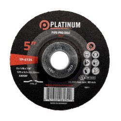 Pipe-Pro Disc - Type 27 - Steel - A24PBF - 5" x 3/32" x 7/8" - 12,250 rpm