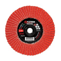 Twin-Flap Disc - Type 29 - Steel/SS/ALU - Ceramic - 4-1/2" x 5/8"-11 - 40/40 Grit - 13,300 rpm