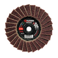 Twin-Flap Disc - Type 29 - Steel/SS/ALU - Non-Woven - 4-1/2" x 5/8"-11 - Medium/Fine Grit - 13,300 rpm