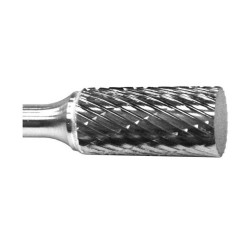 Carbide Burr SA-3 Cylinder Shape No End Cut 3/8" Diameter 3/4" Long 1/4" Shank Double Cut