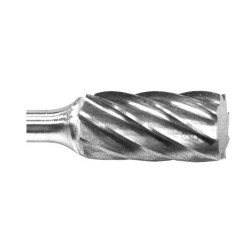 Carbide Burr for Aluminum SA-5NF Cylinder Shape No End Cut 1/2" Diameter 1" Long 1/4" Shank