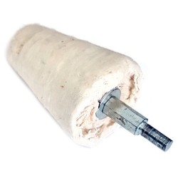 1" White Taper Buff - 1/4" Shank