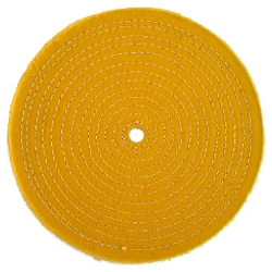 Yellow Sewn Buffing Wheel - 40 Ply - 10" X 5/8"