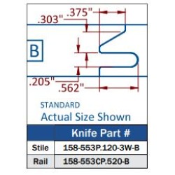 Multi Profile Insert Carbide Cabinet Door Rail Insert Knife Bevel Profile
