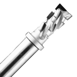 PCD Ecospark Compression Router Bit 1/2" Diameter 28mm Cutting Edge 75mm Long 2+2 Wing 1/2" Shank RH