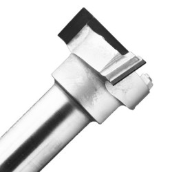 PCD Pocketing Tool with Plunge 1-1/2" Diameter 1/2" Cutting Edge 2-1/2" Long 3+1 Wing 3/4" Shank RH