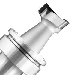 PCD Pocketing Tool with Plunge 1-3/4" Diameter 1/2" Cutting Edge 110mm Long 3+1 Wing HSK63F Shank RH
