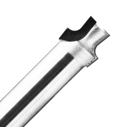 PCD Dovetail Router Bit 1/2" Diameter 1/2" Cutting Edge 2" Long 2 Wing 0.125" Radius 1/2" Shank RH