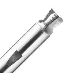 PCD Dovetail Router Bit with Chipbreaker 15mm Diameter 60mm Long 3 Wing Radius 14mm Shank RH